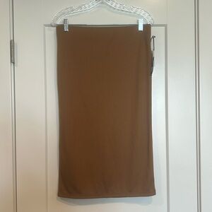 NWT!!! Forever21 camel-colored knee length skirt, size XL